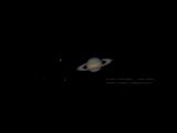 Saturn with Moons Rhea, Tethys, and Dione