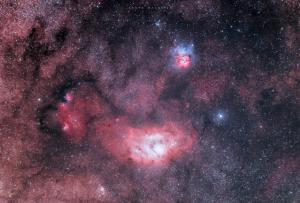 Photo: The Lagoon & Trifid Nebula