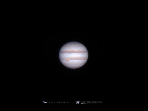 Jupiter, with the Great Red Spot in view, captured at Frosty Drew Observatory