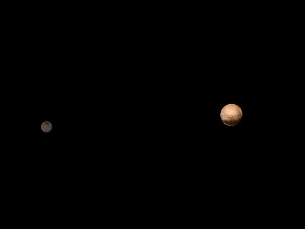 Pluto and Charon at 3.9 Million Miles