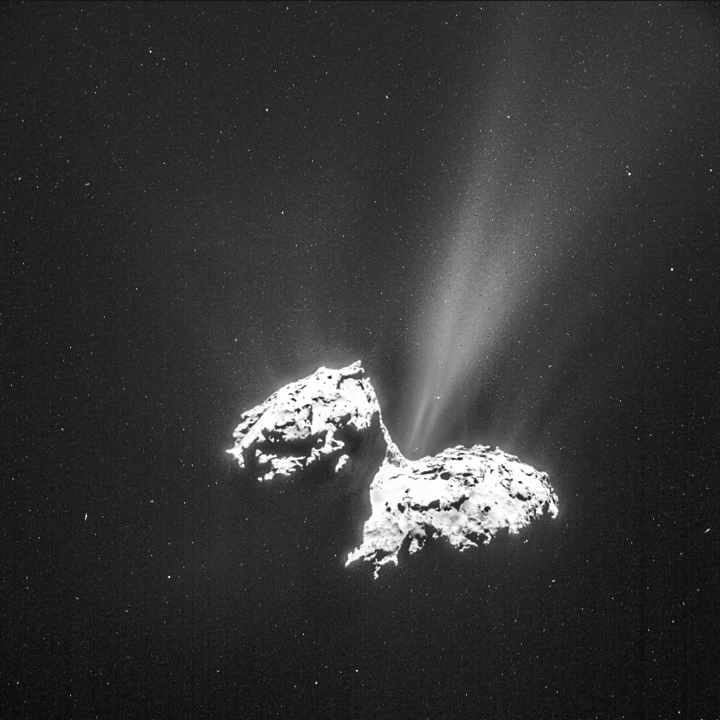 Comet 67P on February 6, 2015 Showing Massive Jets