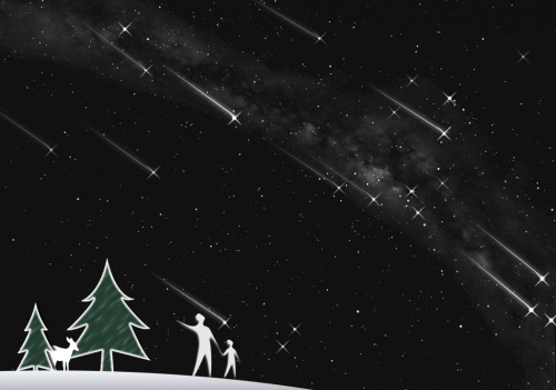 meteor shower clipart