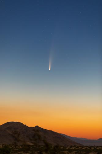 Comet C2020F3 NEOWISE over California desert