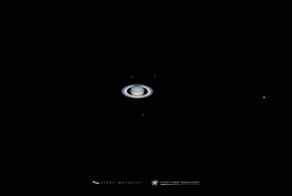 Saturn with Six Moons