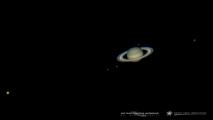 Saturn among Moons