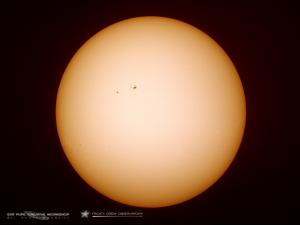<p>I captured this photograph of the sun showing sunspots: 1793, 1800, 1798 during the Frosty Drew solar viewing program on Friday, July 19, 2013. Be sure to stop in on Friday's at 6:00 p.m. for live views of the sun!</p><p>-Scott</p>