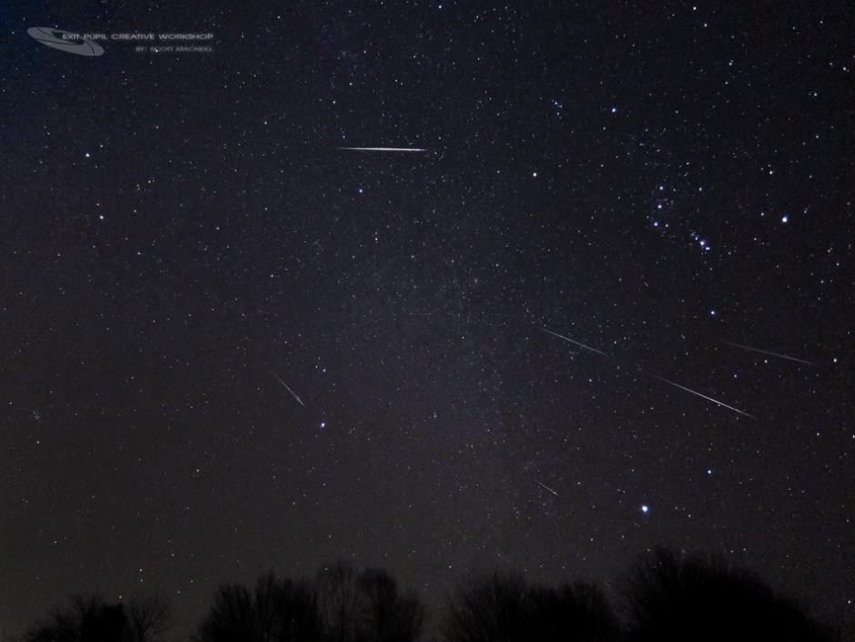 Gemind Meteors and Orion