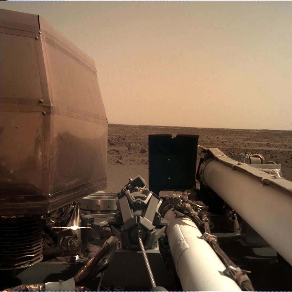 NASA's InSight on Mars shortly after touching down.