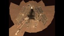 Opportunity Rover Covered in Dust in March 2014