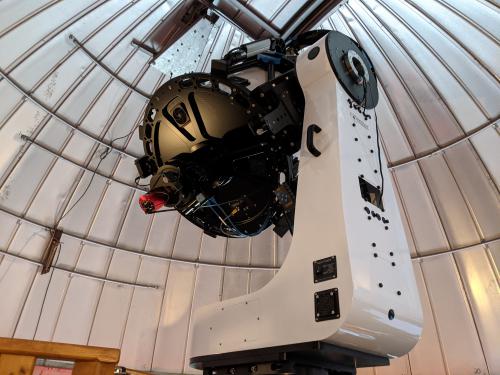 The Frosty Drew Observatory PlaneWave CDK600 24 inch telescope in imaging mode.