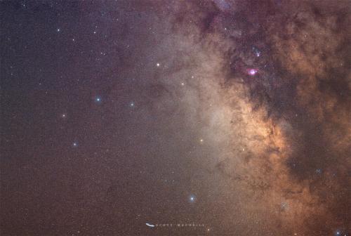 The Teapot Asterism alongside the Milky Way Galactic Nucleus in the constellation Sagittarius. Credit: Scott MacNeill
