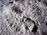 Buzz Aldrin's boot print on the Lunar Surface