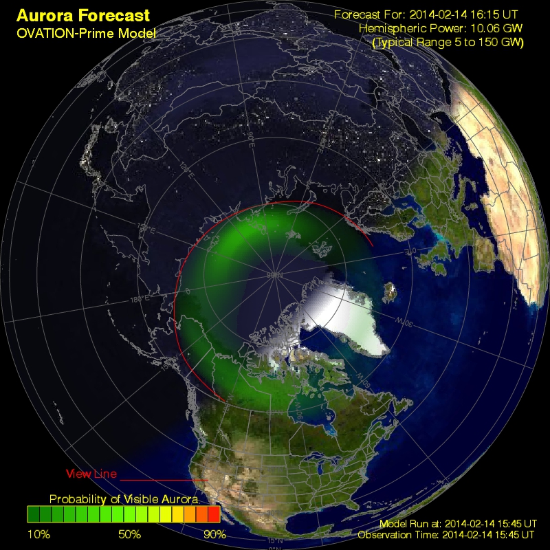The Aurora Forecast Ovation Prime
