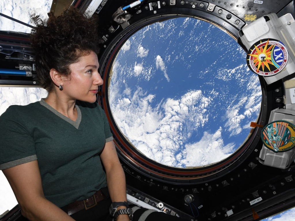 Astronaut Jessica Meir on the ISS