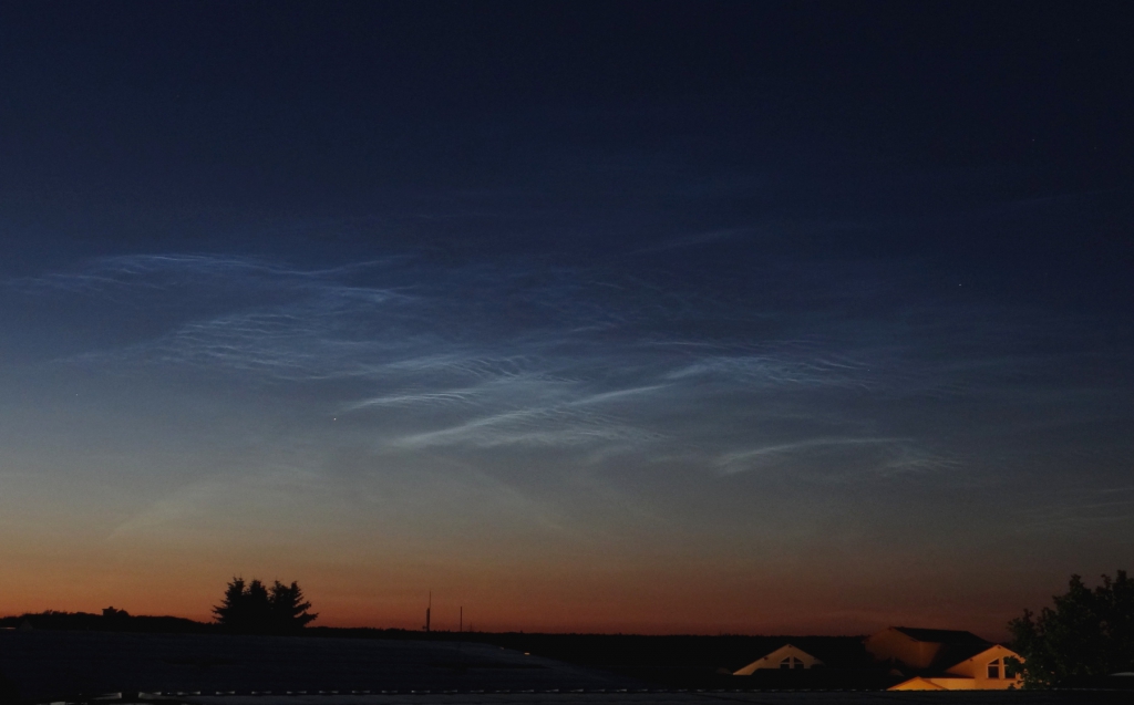 Noctilucent Clouds over Germany on July 3, 2014. Photo: Michael Kretschmer