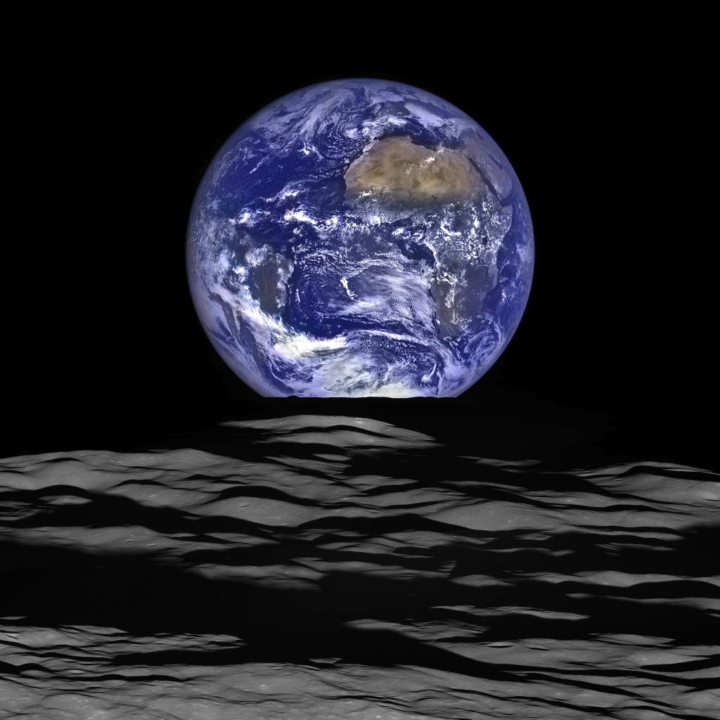 Earth Rise on the Moon from LRO