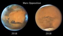 Mars in 2016 vs 2018