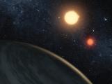 An Artist Impression of Exoplanets Orbiting a Sun-like Star