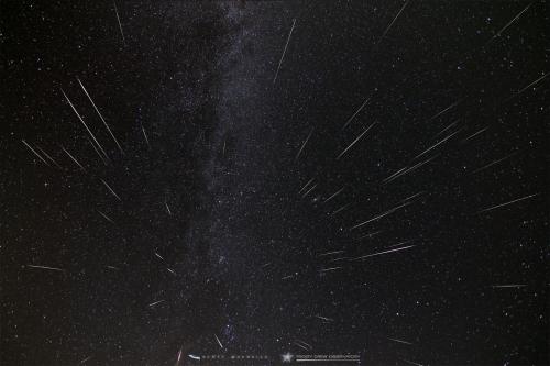 The 2015 Perseid Meteor Shower radiant on the peak night over Frosty Drew Observatory. Credit: Scott MacNeill