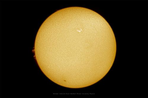 A rather quiet view of the solar chromosphere, captured during cycle 24 Solar Minimum. Credit: Michael Umbricht / Scott MacNeill / Brown University Physics