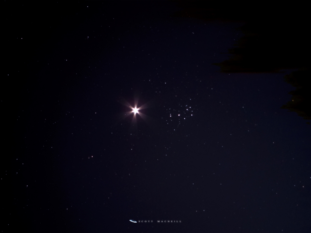Venus and the Pleiades in Conjunction