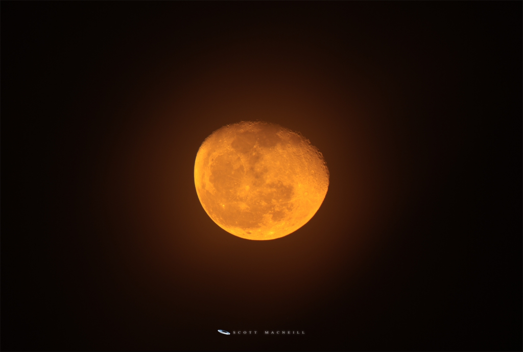 Smokey Red Moon due to Wildfire Smoke
