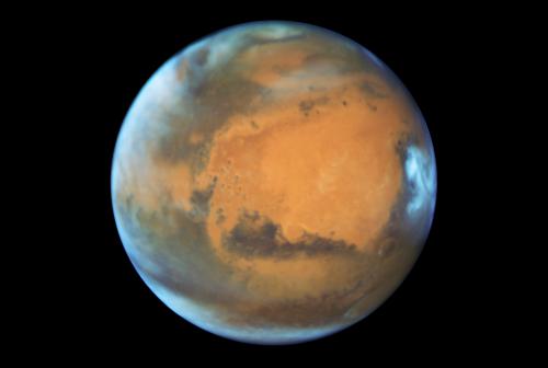 Mars captured by the Hubble Space Telescope on May 12, 2016. Credit: NASA, ESA, the Hubble Heritage Team (STScI/AURA), J. Bell (ASU), and M. Wolff (Space Science Institute)