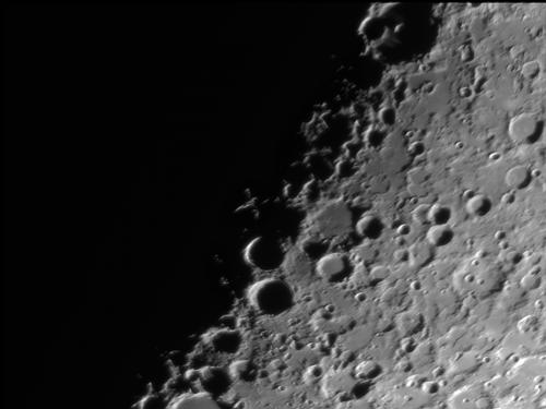 The Lunar X visible during the First Quarter Moon of March 2020. Credit: Scott MacNeill / Brown University Physics