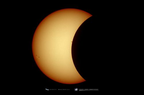 The Great American Solar Eclipse of August 2017 at Frosty Drew Observatory. Image Credit: Scott MacNeill