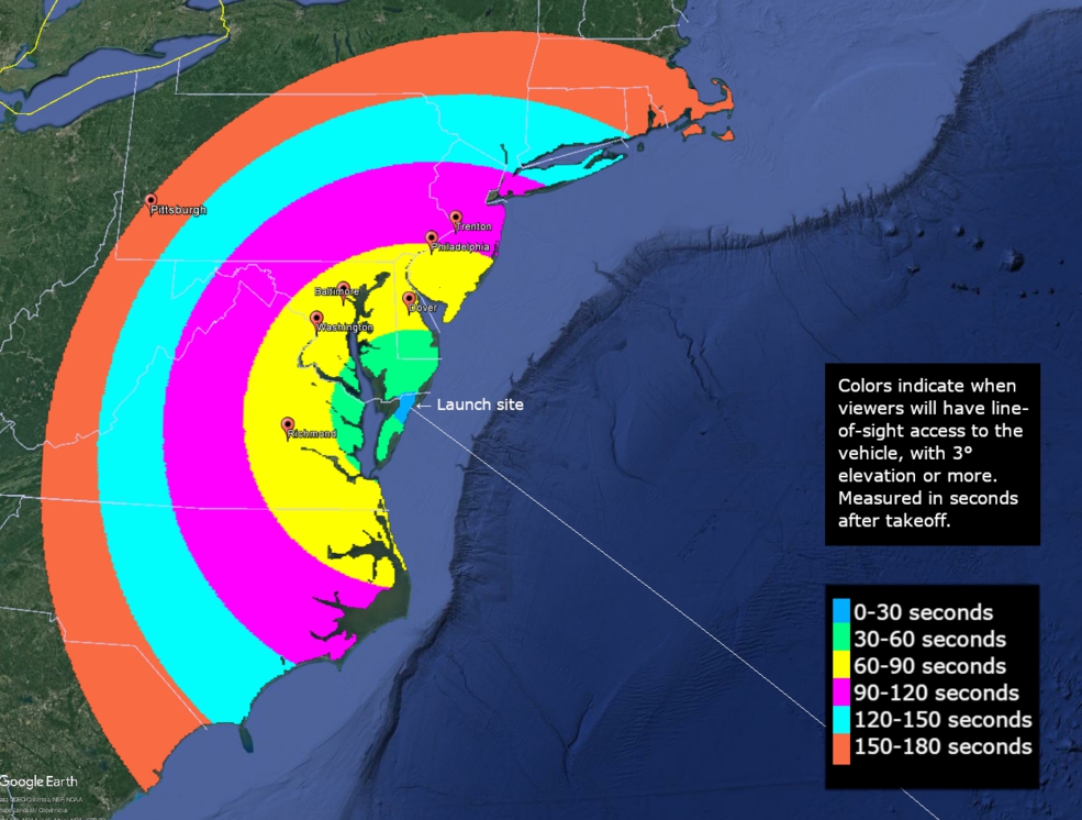 ISS Resupply Launch Visibility Map