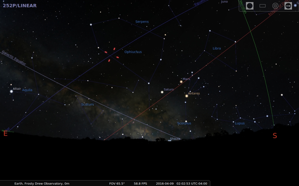 Comet 252P/LINEAR Finder