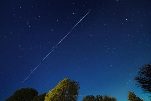 The International Space Station (ISS) passes over the Rhode Island evening sky. Credit: Scott MacNeill