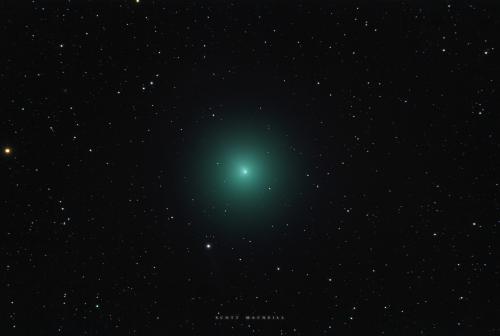 Comet 46P Wirtanen at Frosty Drew Observatory in late 2018. Credit: Scott MacNeill