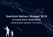 The Geminid Meteor Shower at Frosty Drew Observatory