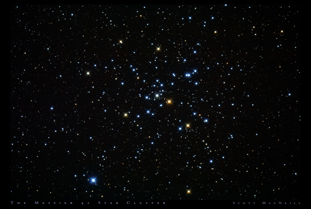 The Messier 41 Open Star Cluster