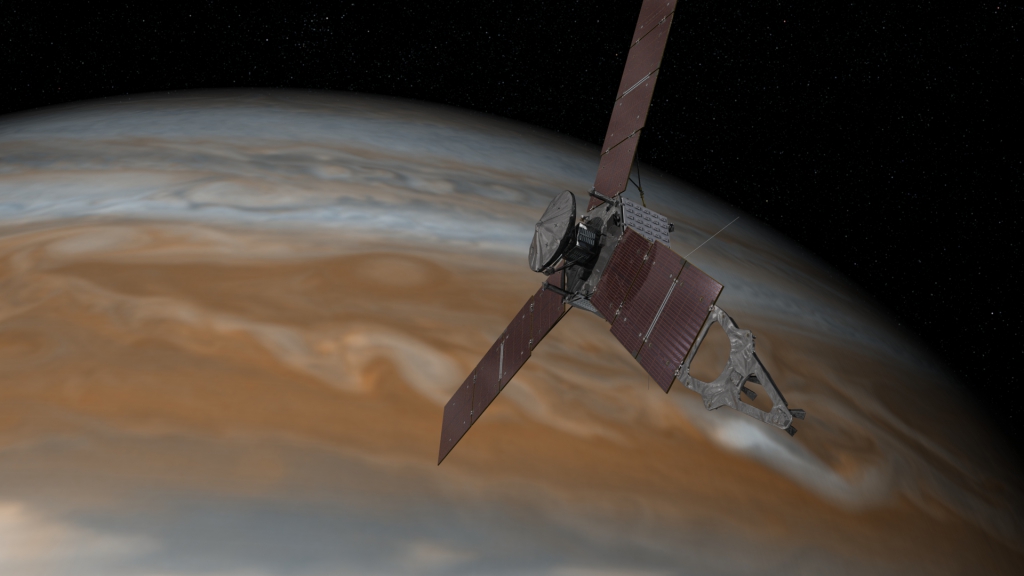 Artists Render of Juno at Jupiter