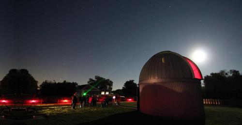 Visitors experiencing a star tour with Frosty Drew Astronomers. Credit: Christine Rhubarb.