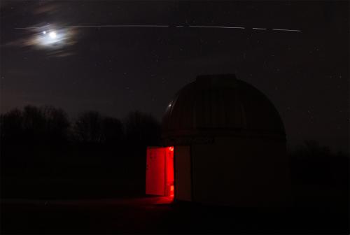 The International Space Station passes over Frosty Drew Observatory. Credit: Scott MacNeill