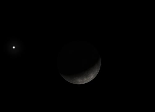 Mercury as it would look on January 29, 2021. Image Credit: Stellarium