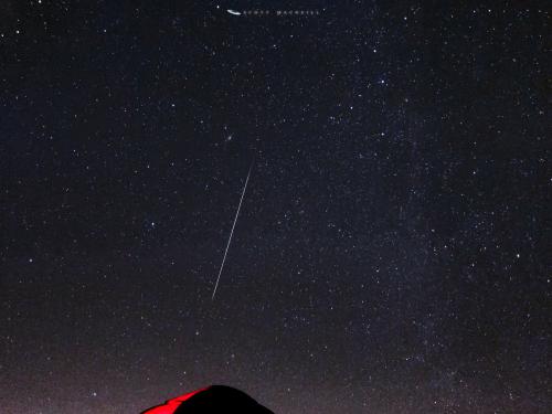 Geminid Meteor over Frosty Drew Observatory