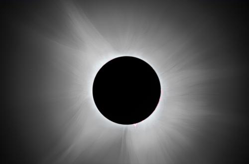 The total solar eclipse of April 8, 2023, captured outside St. Albans, Vermont by Brown University's Bob Horton.