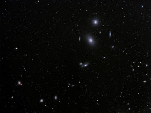 Markarians Chain of galaxies. Image Credit: Brown University's Robert Horton captured this image, and Scott MacNeill processed the data.