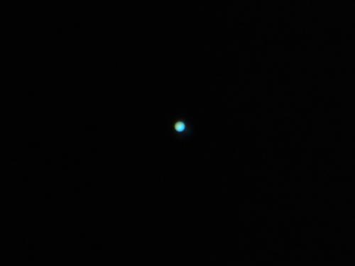 Neptune and it's rather teal coloring. Credit: Scott MacNeill captured this image at Brown University's Ladd Observatory.