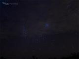 Sirius and a Geminid Meteor