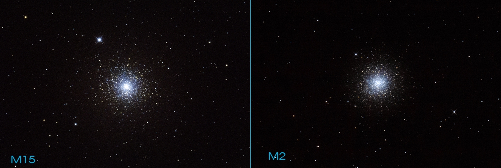 A Comparison of M2 and M15 using Frosty Drew Observatory Photos