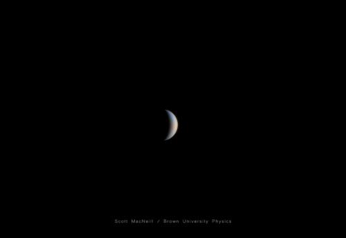 Venus' crescent in April 2020. Credit: Scott MacNeill