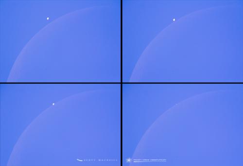The Occultation of Venus by the Moon on December 7, 2015. Captured by Frosty Drew Astronomy Team member, Scott MacNeill.