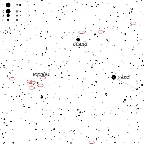 NGC 891 Finder Chart