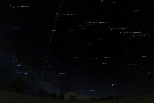 A Finder Chart for Comet C/2022 E3 ZTF. Credit: Frosty Drew / Stellarium