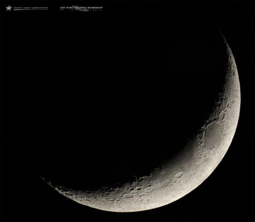 <p>A mesmerizing photo I captured on Saturday at Frosty Drew Observatory of the 17% waxing crescent Moon. The cold snap had cleared just in time for a rather mild evening with beautiful skies and this lovely crescent Moon.</p><p>-Scott MacNeill</p>